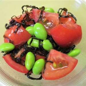 夏にオススメ☆トマトと枝豆の塩こんぶ和え